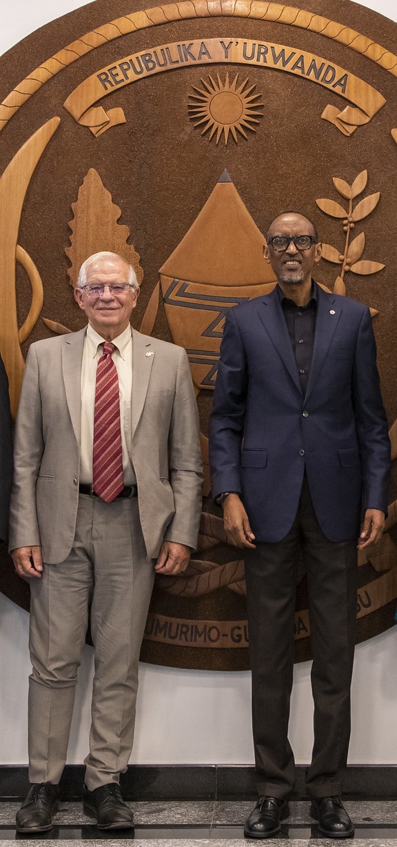 2024 06 24 2 Rencontre de Paul Kagame Josep Borrell High Representative of the EU for Foreign Affairs and VP of EU Commission and delegation à KIGALI 2021 10 25
