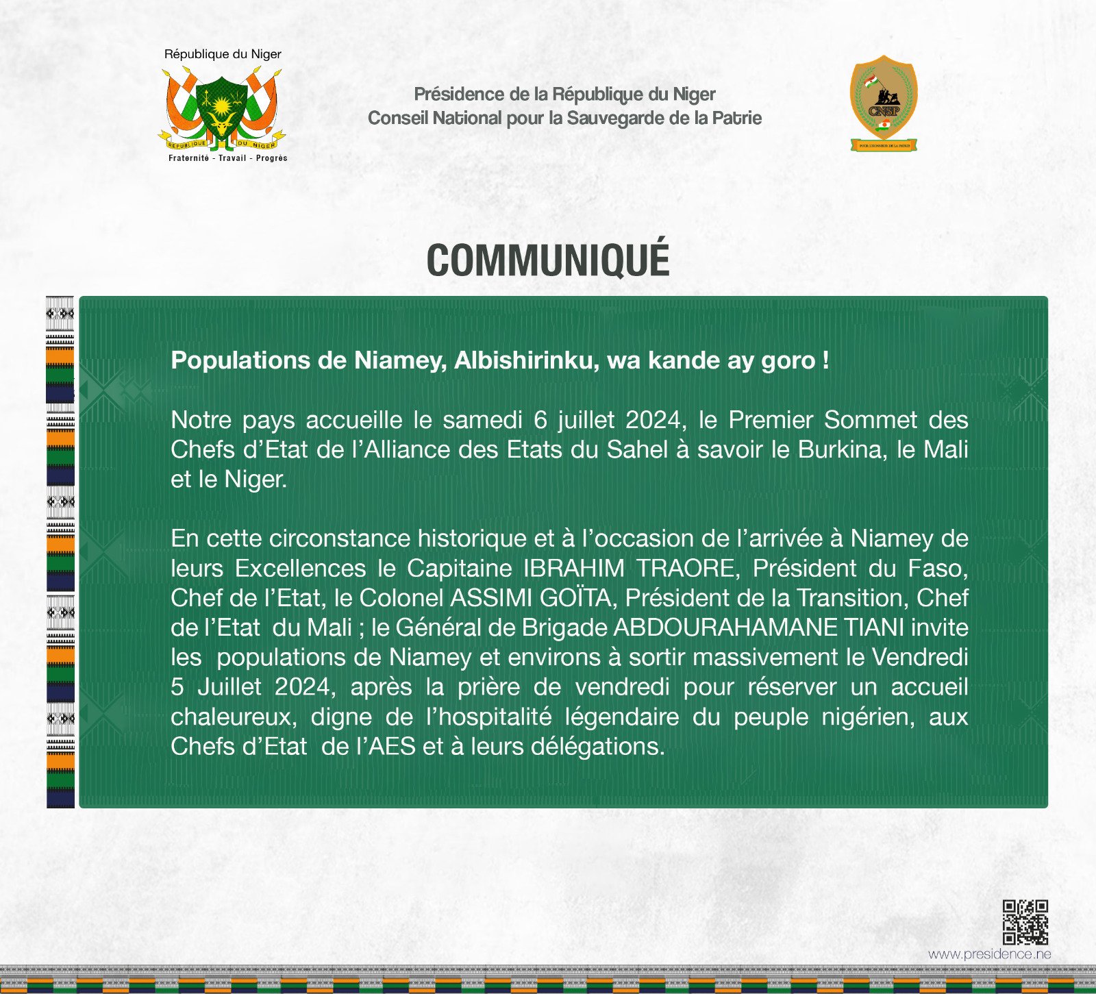 2024 07 06 0 1 Article Confédération des Etats du Sahel