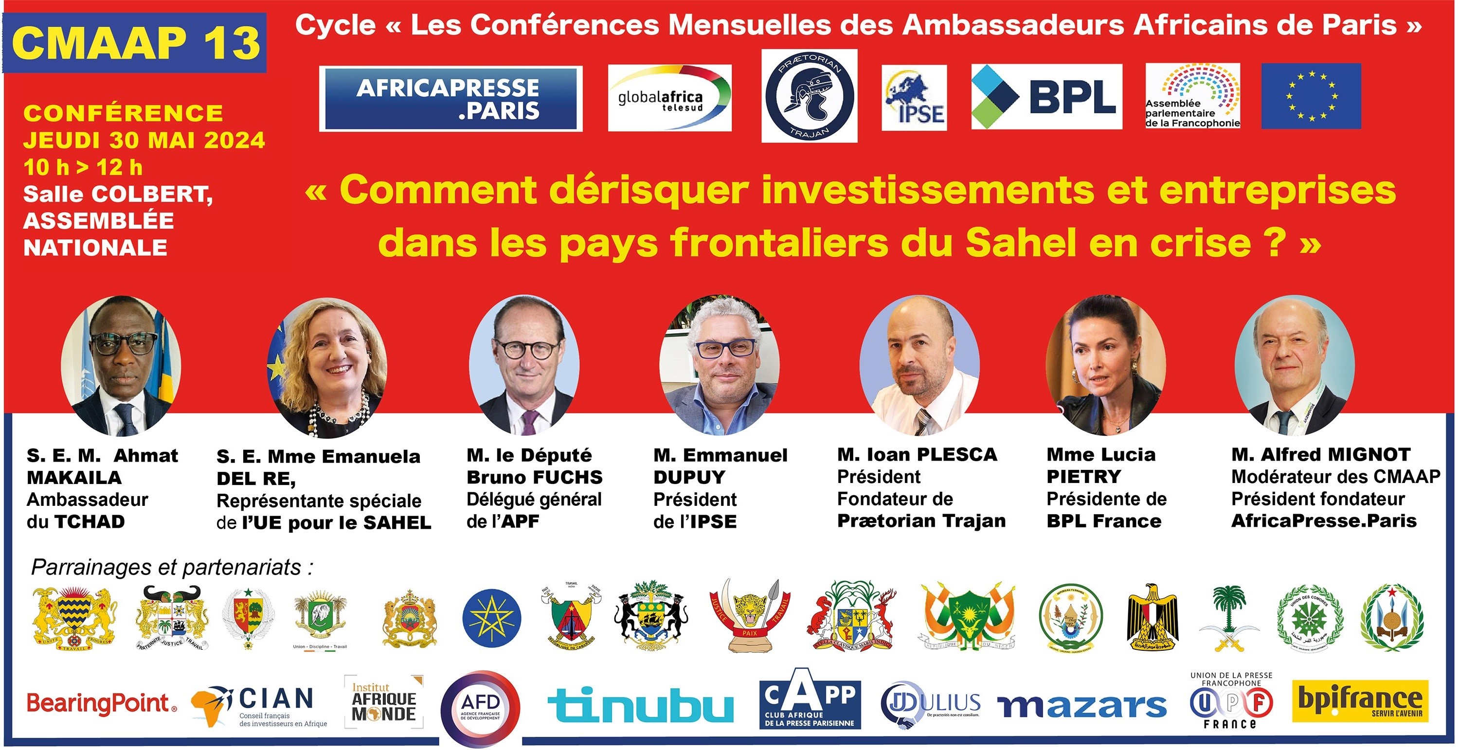 2024 05 30 AfricaPresse.Paris Bannière XIIIe Conférence mensuelle des Ambassadeurs Africains à Paris comp 1